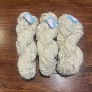 3 Knit Collage Coconut Sparkle Skein Wool Mohair Silk Polyester 100 g / 68 yds